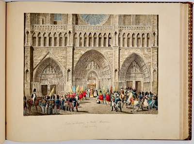 Lot 137 - Very rare hand-colored lithographs of the life of Napoleon, in an excellent contemporary binding