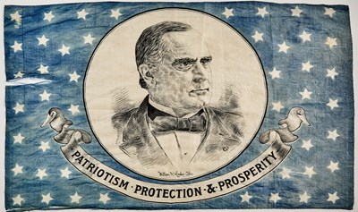 Lot 54 - 1896 William McKinley campaign handkerchief