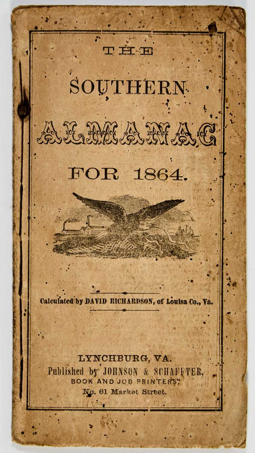 Lot 34 - The Southern Almanac for 1864, printed in Lynchburg