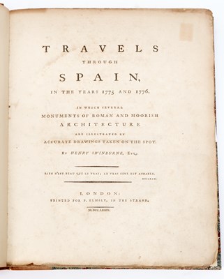Lot 49 - Swinburne's Travels through Spain, an uncut copy