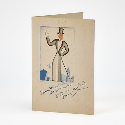 Lot 1 - A dinner invitation signed by Irving Berlin and Moss Hart