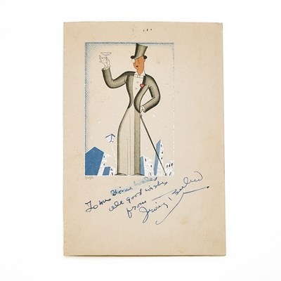Lot 1 - A dinner invitation signed by Irving Berlin and Moss Hart