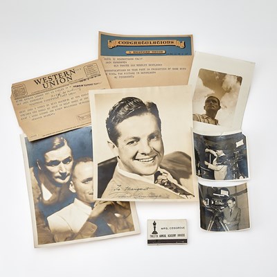 Lot 134 - Jack Cosgrove's scrapbook with Selznick notes, Gone with the Wind material, and three Academy Award nominations