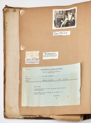 Lot 134 - Jack Cosgrove's scrapbook with Selznick notes, Gone with the Wind material, and three Academy Award nominations