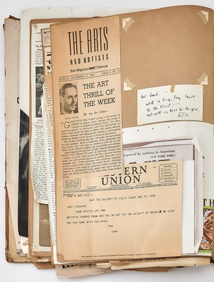 Lot 134 - Jack Cosgrove's scrapbook with Selznick notes, Gone with the Wind material, and three Academy Award nominations