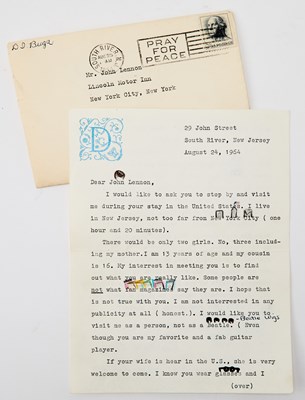 Lot 231 - A large collection of fan mail sent to the Beatles on their first full US tour