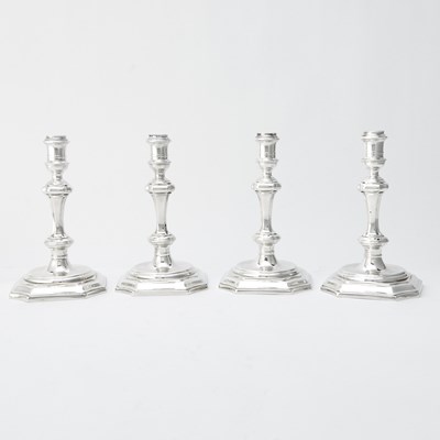 Lot 344 - Set of Four Tiffany & Co. Sterling Silver Candlesticks