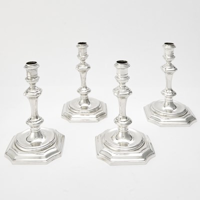 Lot 343 - Set of Four Tiffany & Co. Sterling Silver Candlesticks