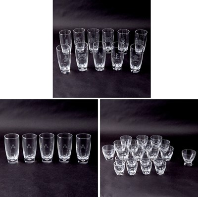 Lot 570 - Assembled Group of Steuben Blown Glass Barware