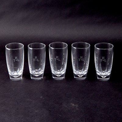 Lot 570 - Assembled Group of Steuben Blown Glass Barware
