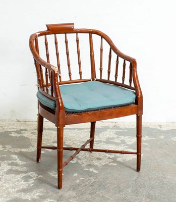 Lot 298 - Faux Bamboo Armchair