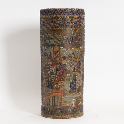 Lot 361 - Japanese Moriage Porcelain Umbrella Stand