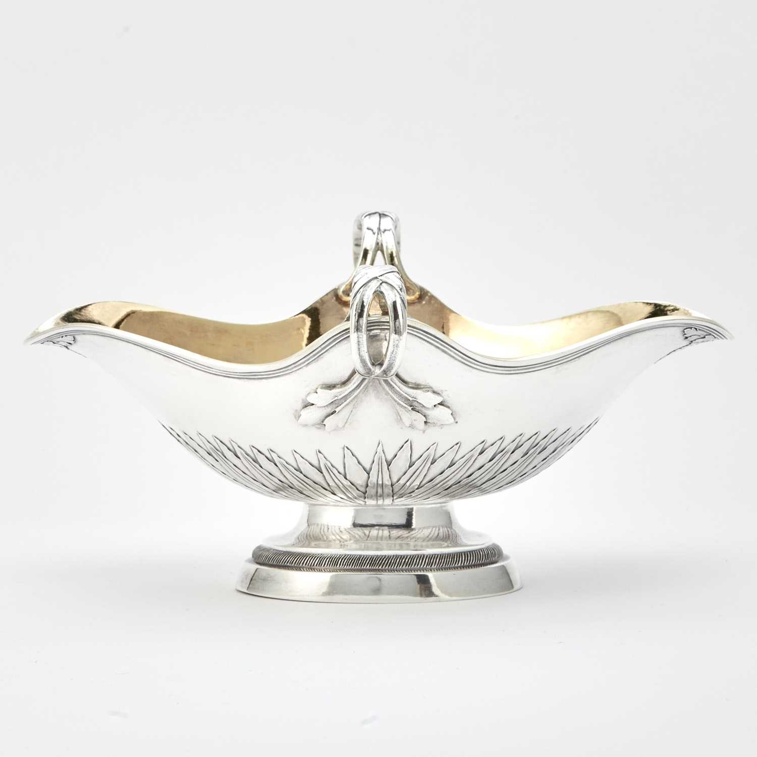 Lot 157 - Continental Silver Double Lipped Sauceboat