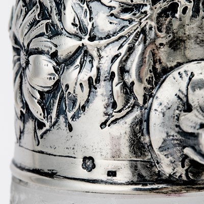 Lot 167 - Pair of Austrian Silver Mounted Glass Claret Jugs