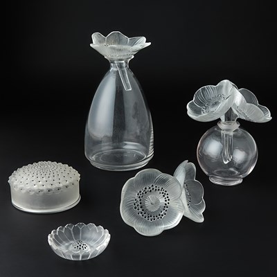 Lot 338 - Five Lalique Frosted Glass Articles