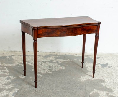 Lot 382 - Federal Style Inlaid Mahogany Fold-Over Table