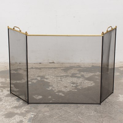 Lot 364 - Gilt Metal and Mesh Fire Screen