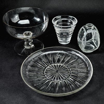 Lot 770 - Three R. Lalique Molded Glass Table Articles