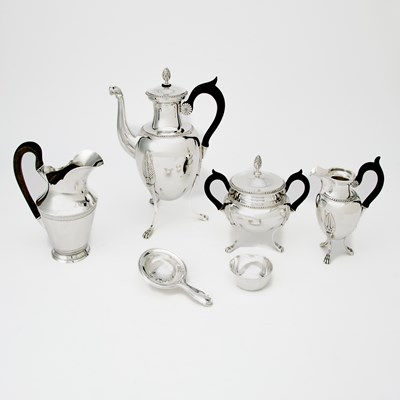 Lot 162 - Continental Empire Style Silver Coffee Service
