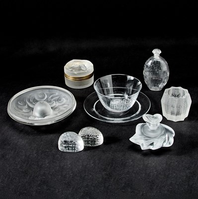 Lot 771 - Group of R. Lalique Molded Glass Desk and Table Articles