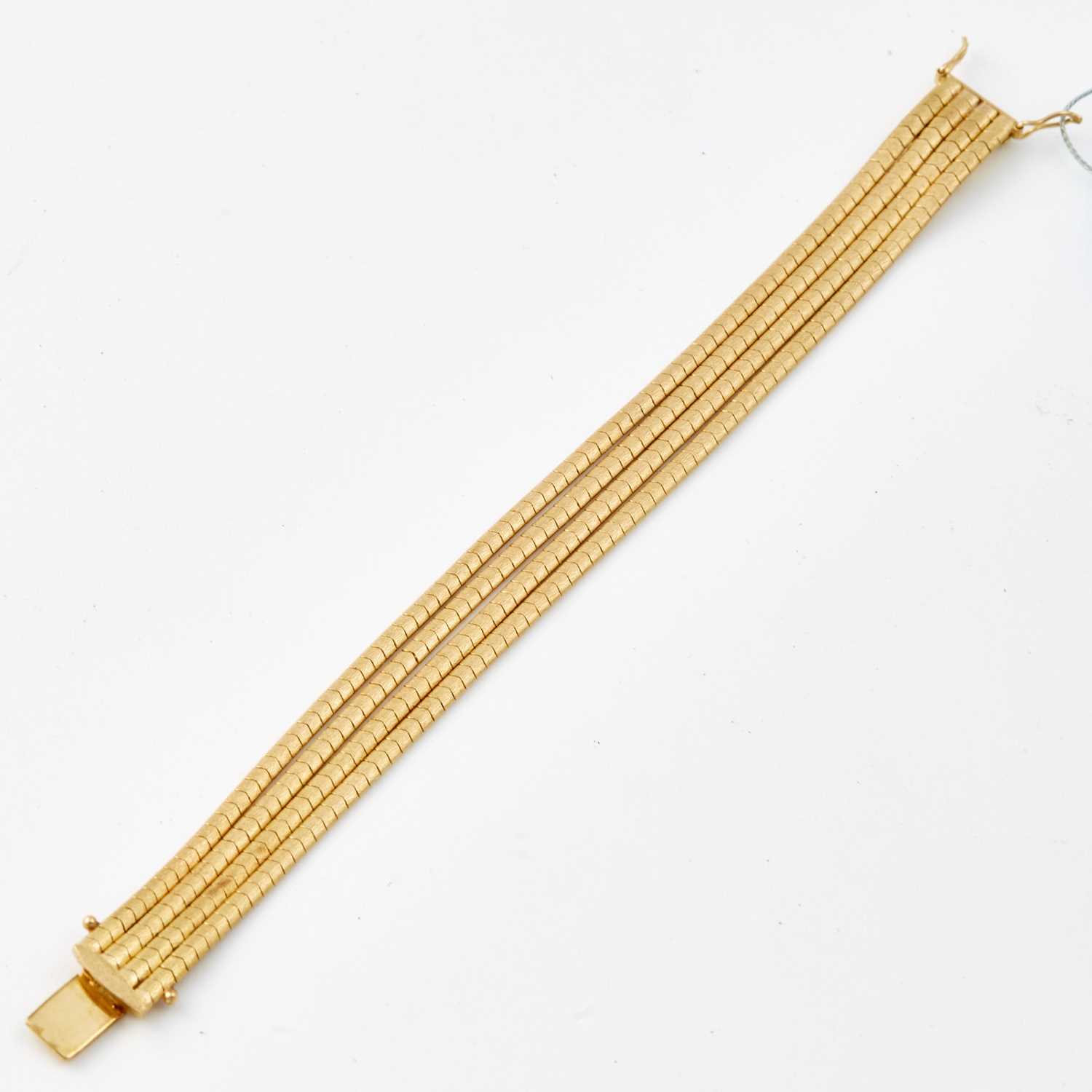 Lot 57 - Gold Flexible Bracelet, 14K 19 dwt.