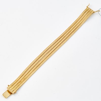 Lot 57 - Gold Flexible Bracelet, 14K 19 dwt.