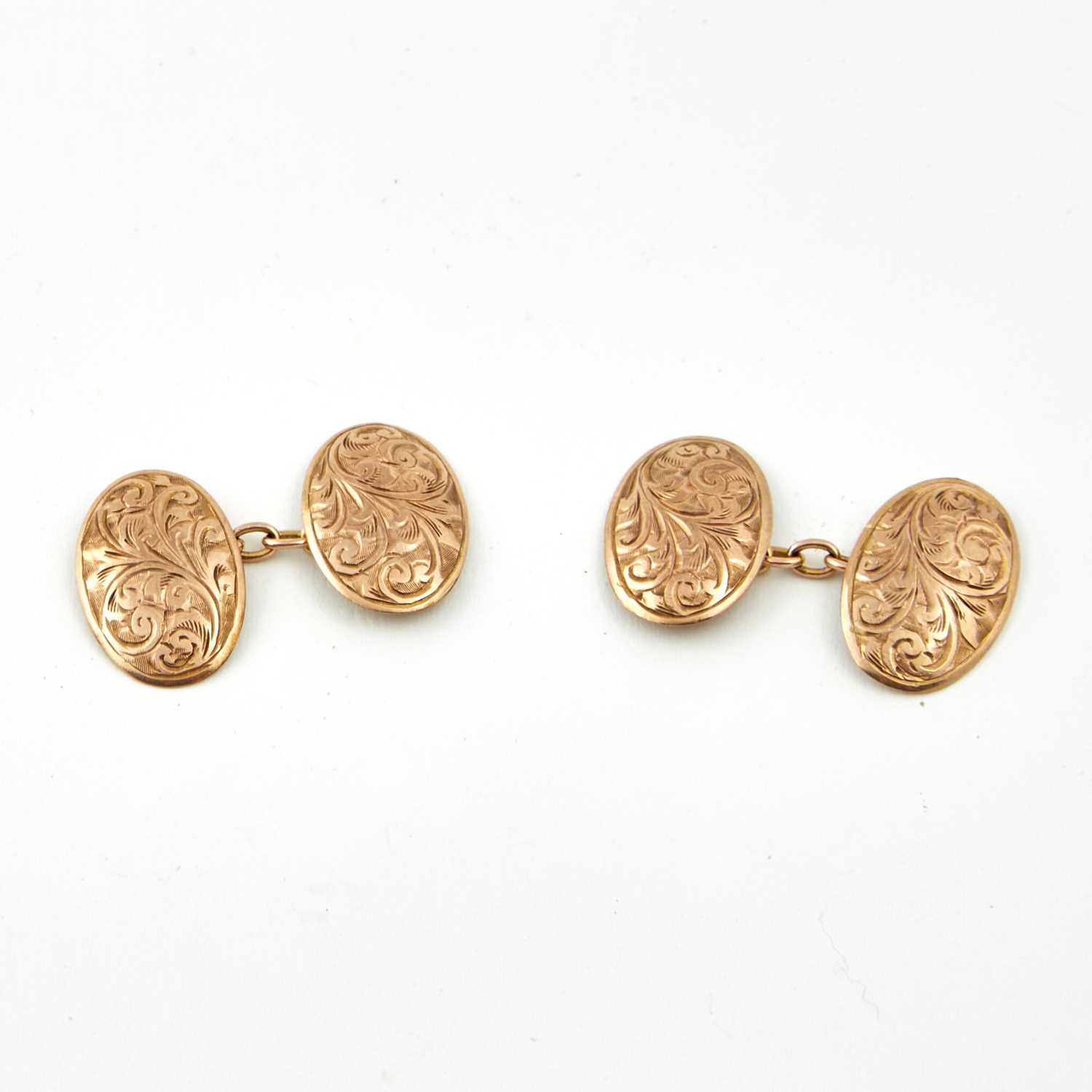Lot 89 - Two Gold Cuff Links, 9K 2 dwt.