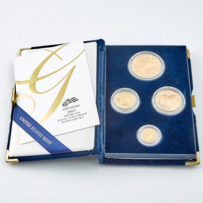 Lot 91 - Set of 4 US Gold Coins: American Eagle - $50, $25, $10 and $5--2005