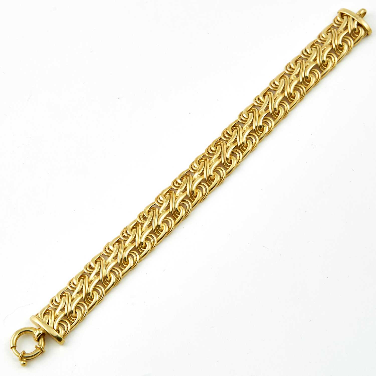 Lot 99 - Gold Flexible Bracelet, 14K 8 dwt.
