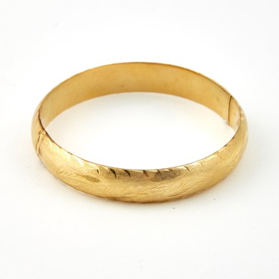 Lot 106 - Gold Rigid Bracelet, 14K 9 dwt.