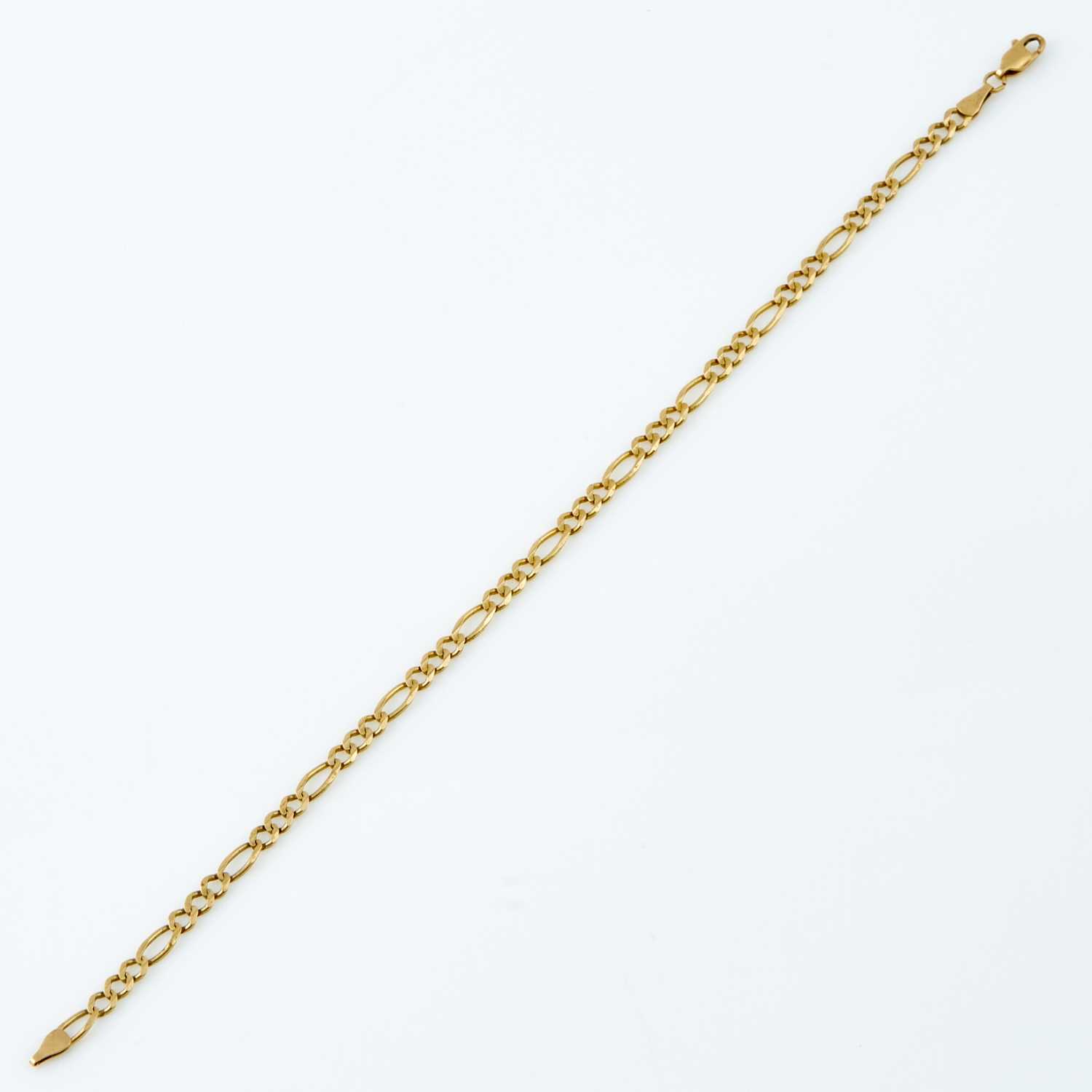 Lot 123 - Gold Anklet, 14K 3 dwt.
