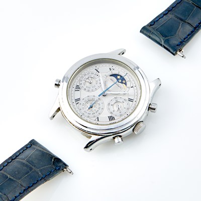 Lot 145 - Mans Metal Wrist Watch, Shellman Grand Complication, Moonphase, Chronograph, Quartz, 40mm