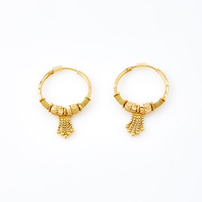 Lot 146 - Two Gold Earrings, 22K 2 dwt.