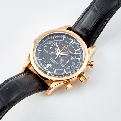 Lot 162 - Mans Gold Wrist Watch, Carl F Bucherer, Manero, 25 Jewels, Automatic, 43MM with box