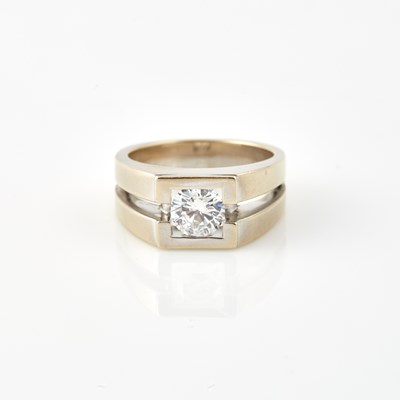Lot 166 - Diamond Solitaire Ring about 1.10 cts., 18K 8 dwt.
