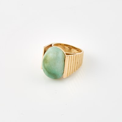 Lot 193 - Gold and Stone Ring, 14K 8 dwt. all