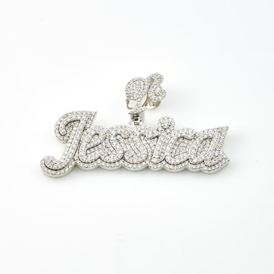 Lot 235 - Diamond Pendant, 375 diamonds about 5.50 cts., 10K 21 dwt.