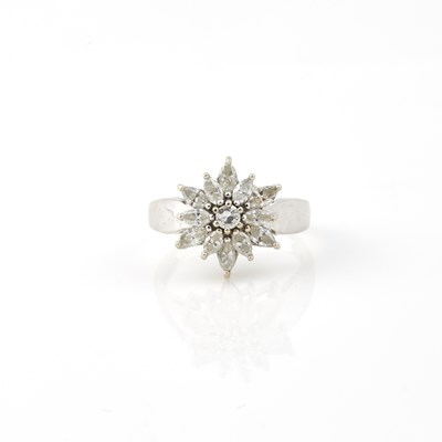 Lot 254 - Diamond Ring, 12 diamonds about 0.75 ct., 14K 3 dwt.