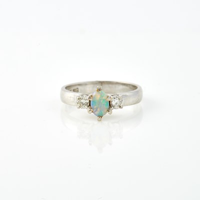 Lot 330 - Diamond and Stone Ring, 14K 2 dwt. all