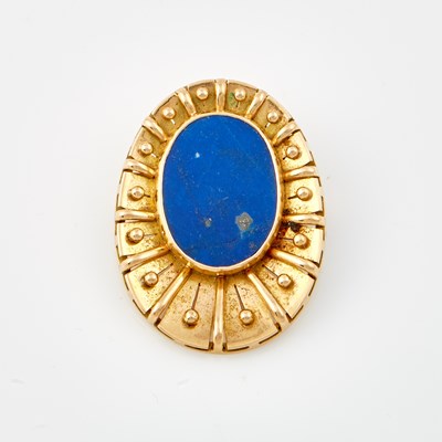 Lot 378 - Gold and Stone Pendant, 18K 10 dwt. all
