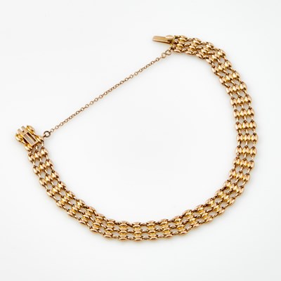 Lot 384 - Gold Flexible Bracelet, 10K 8 dwt.