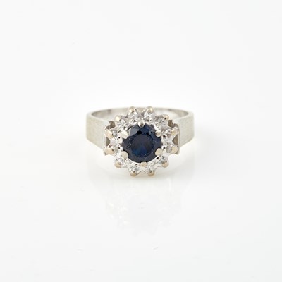 Lot 387 - Diamond and Stone Ring, 18K 4 dwt. all