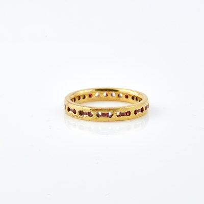 Lot 414 - Gold and Stone Ring, 18K 3 dwt. all