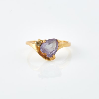 Lot 491 - Gold and Stone Ring, 14K 1 dwt. all