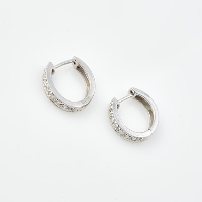 Lot 504 - Two Diamond Earrings, 14K 2 dwt., stone missing