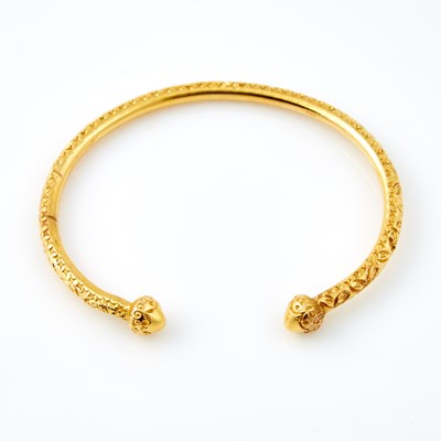 Lot 512 - Gold Rigid Bracelet, 18K 23 dwt.