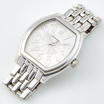 Lot 672 - Mans Gold Bracelet Watch, Chopard, 18K 133 dwt. all