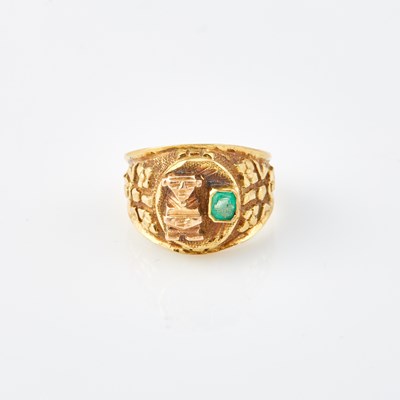 Lot 695 - Gold and Stone Ring, 14K 5 dwt. all