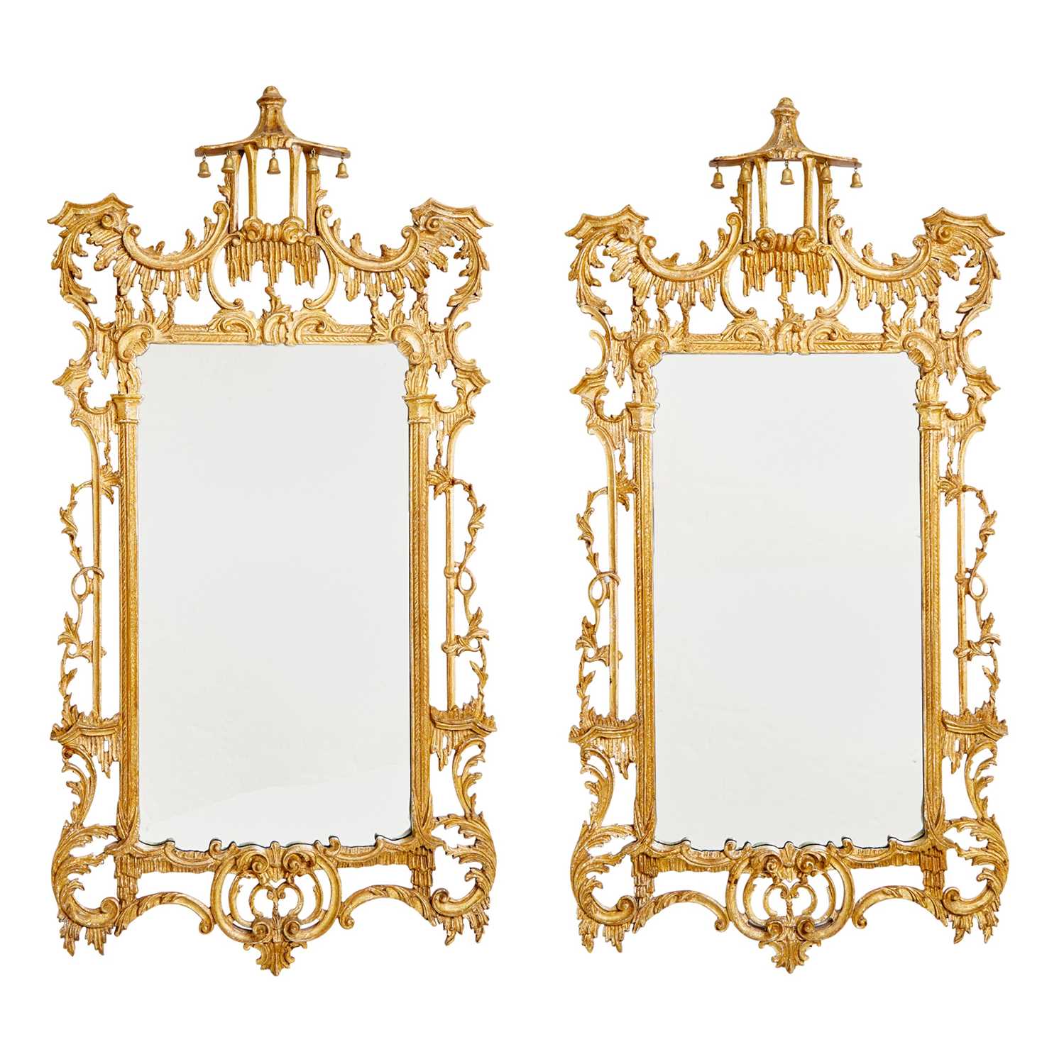Lot 162 - Pair of George III Style Giltwood Mirrors