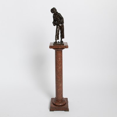 Lot 290 - Patinated Bronze Figure of a Minstrel: Au Clair de la Lune
